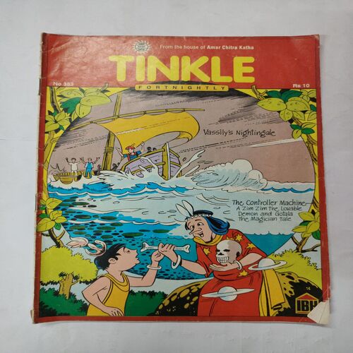 Tinkle No. 383 .( Vassily's Nightingale And The Controller Machine A Zim Zim The Lovable Demon And Gotala The Magician Tale ).