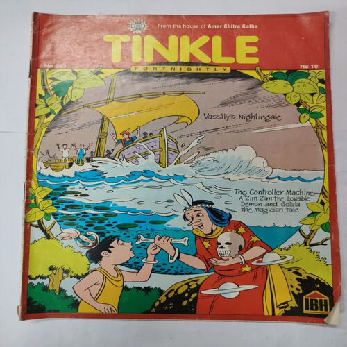 Tinkle No. 383 .( Vassily's Nightingale And The Controller Machine A Zim Zim The Lovable Demon And Gotala The Magician Tale ).
