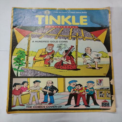 Tinkle No.379 . ( A Hundred Gold Coins And The Comics Cover-Up ) .