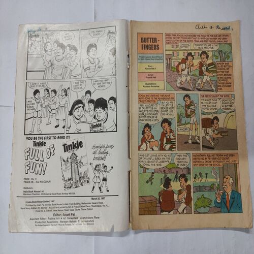 Tinkle No.366 .( A Handy Prank And Star Style ) .