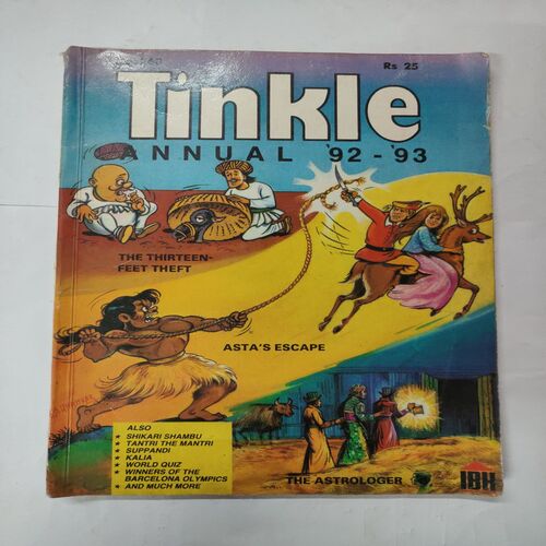 Tinkle No. 260 ANNUAL '92-93' . ( The Thirteen Feet Theft , Asta's Escape And The Astrologer ) .