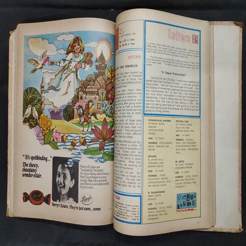 ( 12 In 1 Single Binding ) Chandamama Classics And Comics . Edition :- { 1. Chandamama ( Vol. 01 , No. 13 ) 20th April 1981.  2. Chandamama ( Vol. 01 , No. 14 ) 5th May 1981.  3. Chandamama ( Vol. 01 , No. 15 ) 20th May 1981. 4. Chandamama ( Vol. 01 , No. 16 ) 5th June 1981.  5. Chandamama ( Vol. 01 , No. 17 ) 20th June 1981 .  6. Chandamama ( Vol. 01 , No. 18 ) 5th July 1981.  7. Chandamama ( Vol. 01 , No. 19 ) 20th July 1981.  8. Chandamama ( Vol. 01 , No. 20 )5th August 1981 .  9. Chandamama ( Vol. 01 , No. 1981 ) 20th August 1981 .  10.Chandamama ( Vol. 01 , No. 22 )5th September 1981.  11. Chandamama ( Vol. 01 , No. 23 ) 20th September 1981.  12. Chandamama ( Vol. 01 , No. 24 ) 5th October 1981 }.