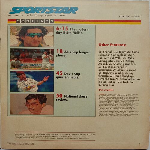 Sport Star (April 22, 1995) (Free Poster Inside)