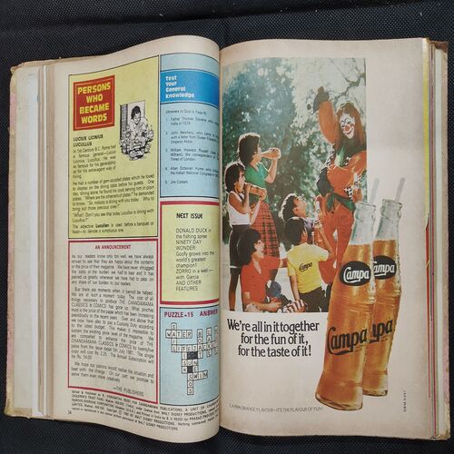 ( 12 In 1 Single Binding ) Chandamama Classics And Comics . Edition :- { 1. Chandamama ( Vol. 01 , No. 13 ) 20th April 1981.  2. Chandamama ( Vol. 01 , No. 14 ) 5th May 1981.  3. Chandamama ( Vol. 01 , No. 15 ) 20th May 1981. 4. Chandamama ( Vol. 01 , No. 16 ) 5th June 1981.  5. Chandamama ( Vol. 01 , No. 17 ) 20th June 1981 .  6. Chandamama ( Vol. 01 , No. 18 ) 5th July 1981.  7. Chandamama ( Vol. 01 , No. 19 ) 20th July 1981.  8. Chandamama ( Vol. 01 , No. 20 )5th August 1981 .  9. Chandamama ( Vol. 01 , No. 1981 ) 20th August 1981 .  10.Chandamama ( Vol. 01 , No. 22 )5th September 1981.  11. Chandamama ( Vol. 01 , No. 23 ) 20th September 1981.  12. Chandamama ( Vol. 01 , No. 24 ) 5th October 1981 }.