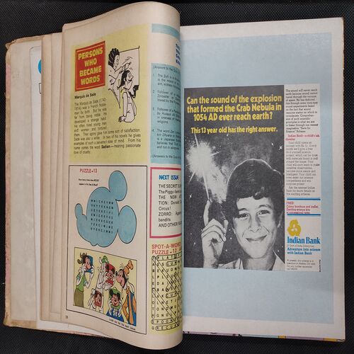 ( 12 In 1 Single Binding ) Chandamama Classics And Comics . Edition :- { 1. Chandamama ( Vol. 01 , No. 13 ) 20th April 1981.  2. Chandamama ( Vol. 01 , No. 14 ) 5th May 1981.  3. Chandamama ( Vol. 01 , No. 15 ) 20th May 1981. 4. Chandamama ( Vol. 01 , No. 16 ) 5th June 1981.  5. Chandamama ( Vol. 01 , No. 17 ) 20th June 1981 .  6. Chandamama ( Vol. 01 , No. 18 ) 5th July 1981.  7. Chandamama ( Vol. 01 , No. 19 ) 20th July 1981.  8. Chandamama ( Vol. 01 , No. 20 )5th August 1981 .  9. Chandamama ( Vol. 01 , No. 1981 ) 20th August 1981 .  10.Chandamama ( Vol. 01 , No. 22 )5th September 1981.  11. Chandamama ( Vol. 01 , No. 23 ) 20th September 1981.  12. Chandamama ( Vol. 01 , No. 24 ) 5th October 1981 }.