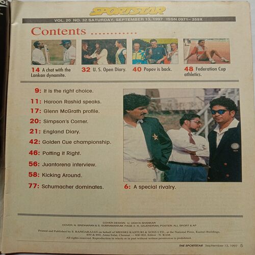 Sport Star (September 13, 1997) (Free Poster Inside)