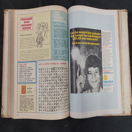 ( 12 In 1 Single Binding ) Chandamama Classics And Comics . Edition :- { 1. Chandamama ( Vol. 01 , No. 01 ) 20th October 1980.  2. Chandamama ( Vol. 01 , No. 02 ) 5th November 1980.  3. Chandamama ( Vol. 01 , No. 03 ) 20th November 1980. 4. Chandamama ( Vol. 01 , No. 04 ) 5th December 1980.  5. Chandamama ( Vol. 01 , No. 05 ) 20th December 1980 .  6. Chandamama ( Vol. 01 , No. 06 ) 5th January 1981.  7. Chandamama ( Vol. 01 , No. 07 ) 20th January 1981.  8. Chandamama ( Vol. 01 , No. 08 )5th February 1981 .  9. Chandamama ( Vol. 01 , No. 09 ) 20th February 1981 .  10.Chandamama ( Vol. 01 , No. 10 )5th March 1981.  11. Chandamama ( Vol. 01 , No. 11 ) 20th March 1981.  12. Chandamama ( Vol. 01 , No. 12 ) 5th April 1981 }.