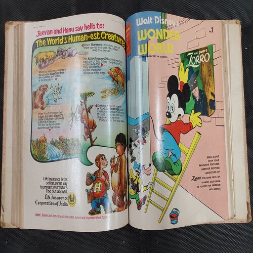 ( 12 In 1 Single Binding ) Chandamama Classics And Comics . Edition :- { 1. Chandamama ( Vol. 01 , No. 01 ) 20th October 1980.  2. Chandamama ( Vol. 01 , No. 02 ) 5th November 1980.  3. Chandamama ( Vol. 01 , No. 03 ) 20th November 1980. 4. Chandamama ( Vol. 01 , No. 04 ) 5th December 1980.  5. Chandamama ( Vol. 01 , No. 05 ) 20th December 1980 .  6. Chandamama ( Vol. 01 , No. 06 ) 5th January 1981.  7. Chandamama ( Vol. 01 , No. 07 ) 20th January 1981.  8. Chandamama ( Vol. 01 , No. 08 )5th February 1981 .  9. Chandamama ( Vol. 01 , No. 09 ) 20th February 1981 .  10.Chandamama ( Vol. 01 , No. 10 )5th March 1981.  11. Chandamama ( Vol. 01 , No. 11 ) 20th March 1981.  12. Chandamama ( Vol. 01 , No. 12 ) 5th April 1981 }.