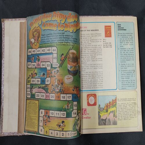 ( 12 In 1 Single Binding ) Chandamama Classics And Comics . Edition :- { 1. Chandamama ( Vol. 03 , No. 01 ) 21 October - 05 November 1982.  2. Chandamama ( Vol. 03 , No. 02 ) 6 - 20 November 1982.  3. Chandamama ( Vol. 03 , No. 03 ) 20th November 1982. 4. Chandamama ( Vol. 03 , No. 04 ) 5th December 1982.  5. Chandamama ( Vol. 03 , No. 05 ) 21th December - January 1983 .  6. Chandamama ( Vol. 03 , No. 06 ) 06th - 20th January 1983.  7. Chandamama ( Vol. 03 , No. 07 ) 21th January - 5 February 1983.  8. Chandamama ( Vol. 03 , No. 08 )6th - 20th Februry 1983 .  9. Chandamama ( Vol. 03 , No. 09 ) 21th February - 5th March 1983 .  10.Chandamama ( Vol. 03 , No. 10 )6th - 20th March 1983.  11. Chandamama ( Vol. 03 , No. 11 ) 21th March - 5th April 1983.  12. Chandamama ( Vol. 03 , No. 12 ) 6th - 20th April 1983. }.