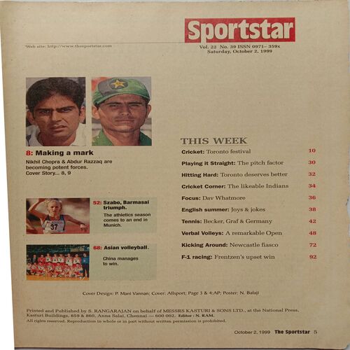 Sport Star (October 2, 1999)