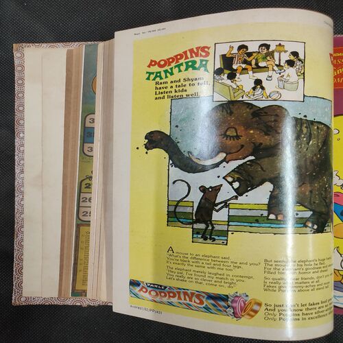 ( 12 In 1 Single Binding ) Chandamama Classics And Comics . Edition :- { 1. Chandamama ( Vol. 03 , No. 01 ) 21 October - 05 November 1982.  2. Chandamama ( Vol. 03 , No. 02 ) 6 - 20 November 1982.  3. Chandamama ( Vol. 03 , No. 03 ) 20th November 1982. 4. Chandamama ( Vol. 03 , No. 04 ) 5th December 1982.  5. Chandamama ( Vol. 03 , No. 05 ) 21th December - January 1983 .  6. Chandamama ( Vol. 03 , No. 06 ) 06th - 20th January 1983.  7. Chandamama ( Vol. 03 , No. 07 ) 21th January - 5 February 1983.  8. Chandamama ( Vol. 03 , No. 08 )6th - 20th Februry 1983 .  9. Chandamama ( Vol. 03 , No. 09 ) 21th February - 5th March 1983 .  10.Chandamama ( Vol. 03 , No. 10 )6th - 20th March 1983.  11. Chandamama ( Vol. 03 , No. 11 ) 21th March - 5th April 1983.  12. Chandamama ( Vol. 03 , No. 12 ) 6th - 20th April 1983. }.