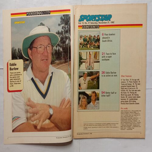 Sport Star ( Saturday, November 21, 1992 )