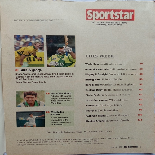 Sport Star (June 26, 1999)