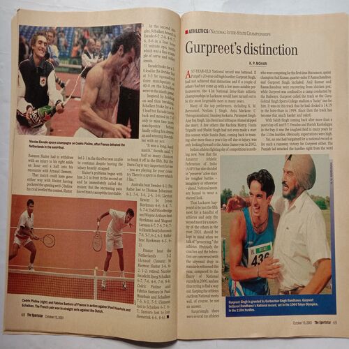 Sport Star (Saturday, October 13, 2001 )