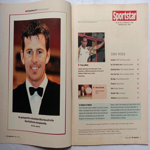 Sport Star ( Saturday, May 5, 2001 ) (  Free Poster Inside )