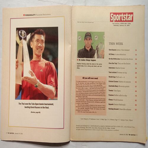 Sport Star ( Saturday, January 25, 2003 ) ( Free Poster Inside )