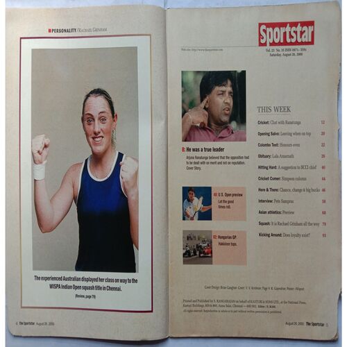 Sport Star (Saturday, August 26, 2000 ) ( Free Poster Inside )