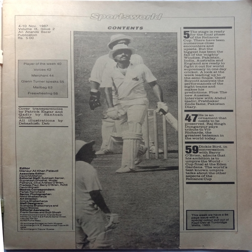Sports World ( 4-10 November, 1987 )