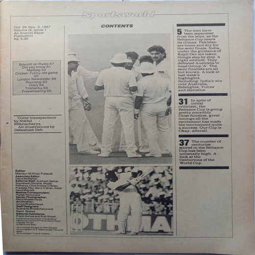Sports World ( 28 October - 3 November, 1987 )
