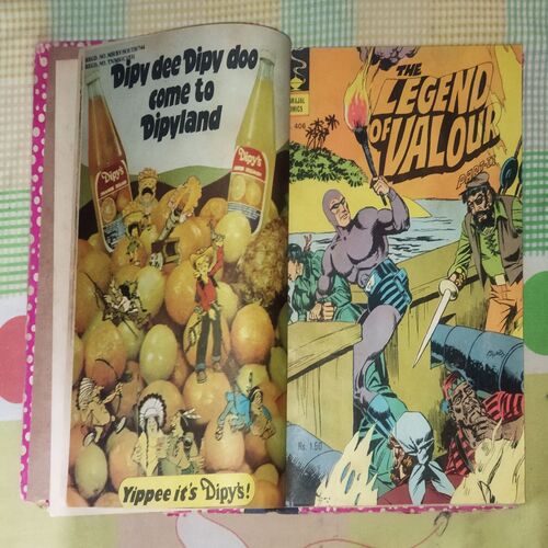 (INDRAJAL COMICS) (VOLUME-6) (10 IN 1 SINGLE BINDING), 1.> THE LEGEND OF VALOUR (PART-1), 2.> THE LEGEND OF VALOUR (PART-2), 3.> THE FUGITIVE, 4.> THE GOLD HUNT, 5.> THE MILLION DOLLAR RANSOM, 6.> IN THE DEVIL'S GRIP, 7.> THE NINGH ON THE FORSAKEN ISLAND, 8.> THE LOST ISLAND, 9.> THE JAIL BREAK, 10.> THE HIGHWAY GANG