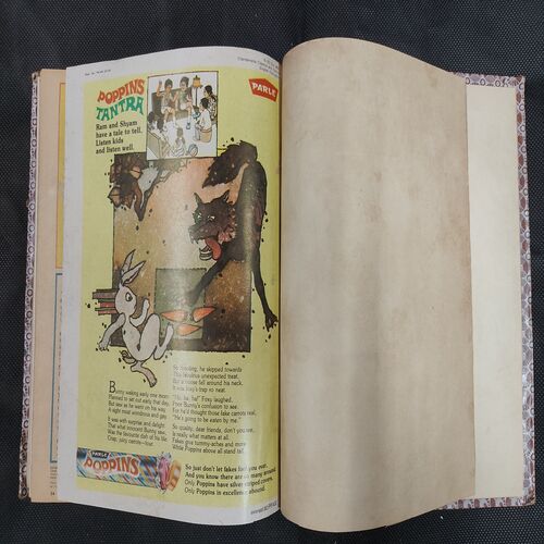 ( 12 In 1 Single Binding ) Chandamama Classics And Comics . Edition :- { 1. Chandamama ( Vol. 02 , No. 13 ) 20th April 1982 .  2. Chandamama ( Vol. 02 , No.14 )  3. Chandamama ( Vol. 02 , No. 15 ) 20th May 1982 .  4. Chandamama ( Vol. 02 , No. 16 ) 5th June 1982 . 5. Chandamama ( Vol. 02 , No. 17 ) 20th June 1982 .   6. Chandamama ( Vol. 02 , No. 18 ) 5th July 1982 . 7. Chandamama ( Vol. 02 , No. 19 ) 20th July 1982 .  8. Chandamama ( Vol. 02 , No. 20 ) 5th August 1982 .  9. Chandamama ( Vol. 02 , No. 21 ) 21th August - 5th september 1982 .  10. Chandamama ( Vol. 02 , No. 22 ) 6th - 20th September 1982 . 11. Chandamama ( Vol. 02 , No. 23 ) 21 September - 5th October 1982 .  12. Chandamama ( Vol. 02 , No. 24 ) 6th - 20th October 1982 }.