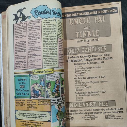 ( 10 In 1 Single Binding ) Tinkle . Edition :- Tinkle No. ( 301 , 302 , 303 , 304 , 305 , 306 , 307 , 308 , 309 & 310 ).