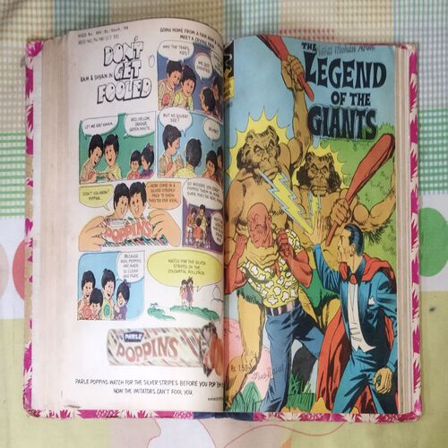(INDRAJAL COMICS), (VOLUME-3), (10 IN 1 SINGLE BINDING), 1.> SATAN'S DISCIPLES (PART-1) 2.> SATAN'S DISCIPLES (PART-2), 3.> THE MONSTER BOY, 4.> THE ROUGHNECK `MOB', 5.> THE STING OF VENOM, 6.> THE LEGEND OF THE GIANTS, 7.> THE DEMONS OF KOQANIA, 8.> THE SPECTRE OF CRIME, 9.> THE DEVIL'S DOMAIN, 10.> THE FLAMES OF VENGEANCE