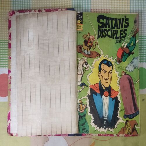 (INDRAJAL COMICS), (VOLUME-3), (10 IN 1 SINGLE BINDING), 1.> SATAN'S DISCIPLES (PART-1) 2.> SATAN'S DISCIPLES (PART-2), 3.> THE MONSTER BOY, 4.> THE ROUGHNECK `MOB', 5.> THE STING OF VENOM, 6.> THE LEGEND OF THE GIANTS, 7.> THE DEMONS OF KOQANIA, 8.> THE SPECTRE OF CRIME, 9.> THE DEVIL'S DOMAIN, 10.> THE FLAMES OF VENGEANCE