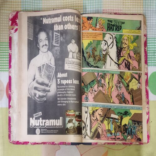 (INDRAJAL COMICS), (VOLUME-2), (10 IN 1 SINGLE BINDING), 1.> THE 22nd PHANTOM (PART-1), 2.> THE 22nd PHANTOM (PART-2), 3.> THE PHANTOM'S WRATH, 4.> THE SLAVE MARKET OF MUCAR (PART-1), 6.> THE DIAMOND ROBBERS, 7.> BHARAT BAHUBALI, 8.> THE MYSTERY OF THE HEADLESS GHOST, 9.> THE ROYAL PRISONER, 10.> THE RING OF FEAR