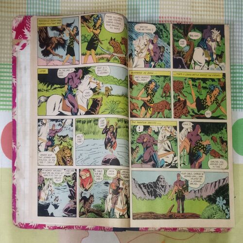 (INDRAJAL COMICS), (VOLUME-2), (10 IN 1 SINGLE BINDING), 1.> THE 22nd PHANTOM (PART-1), 2.> THE 22nd PHANTOM (PART-2), 3.> THE PHANTOM'S WRATH, 4.> THE SLAVE MARKET OF MUCAR (PART-1), 6.> THE DIAMOND ROBBERS, 7.> BHARAT BAHUBALI, 8.> THE MYSTERY OF THE HEADLESS GHOST, 9.> THE ROYAL PRISONER, 10.> THE RING OF FEAR