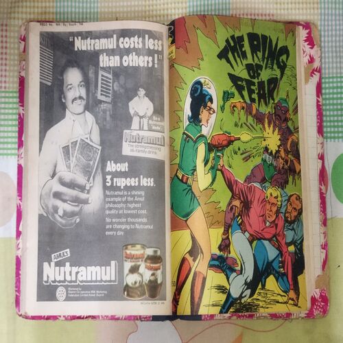 (INDRAJAL COMICS), (VOLUME-2), (10 IN 1 SINGLE BINDING), 1.> THE 22nd PHANTOM (PART-1), 2.> THE 22nd PHANTOM (PART-2), 3.> THE PHANTOM'S WRATH, 4.> THE SLAVE MARKET OF MUCAR (PART-1), 6.> THE DIAMOND ROBBERS, 7.> BHARAT BAHUBALI, 8.> THE MYSTERY OF THE HEADLESS GHOST, 9.> THE ROYAL PRISONER, 10.> THE RING OF FEAR