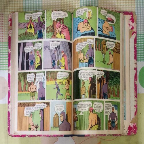 (INDRAJAL COMICS), (VOLUME-2), (10 IN 1 SINGLE BINDING), 1.> THE 22nd PHANTOM (PART-1), 2.> THE 22nd PHANTOM (PART-2), 3.> THE PHANTOM'S WRATH, 4.> THE SLAVE MARKET OF MUCAR (PART-1), 6.> THE DIAMOND ROBBERS, 7.> BHARAT BAHUBALI, 8.> THE MYSTERY OF THE HEADLESS GHOST, 9.> THE ROYAL PRISONER, 10.> THE RING OF FEAR
