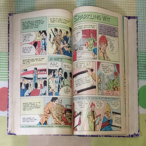 (INDRAJAL COMICS) (10 IN SINGLE BINDING), 1.> THE MANTLE OF MYSTERY, 2.> THE SACRED CITY OF GOLD, 3.> AMBUSH ON THE BEACH, 4.> THE PHANTOM'S PARADISE, 5.> THE WARUMBA TREASURE, 6.> THE SLY SEA WOLVES, 7.> THE LEGENDARY BENEFACTOR, 8.> THE DRUG SCANDAL, 9.> THE EMPEROR'S DREAM, 10.> THE FALSE LEGACY