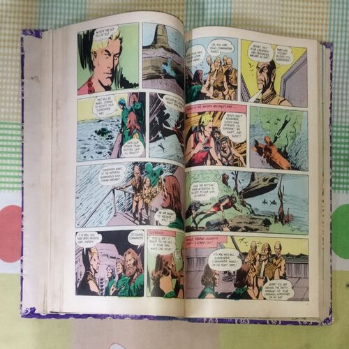(INDRAJAL COMICS) (10 IN SINGLE BINDING), 1.> THE MANTLE OF MYSTERY, 2.> THE SACRED CITY OF GOLD, 3.> AMBUSH ON THE BEACH, 4.> THE PHANTOM'S PARADISE, 5.> THE WARUMBA TREASURE, 6.> THE SLY SEA WOLVES, 7.> THE LEGENDARY BENEFACTOR, 8.> THE DRUG SCANDAL, 9.> THE EMPEROR'S DREAM, 10.> THE FALSE LEGACY