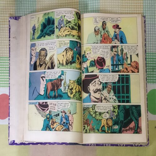 (INDRAJAL COMICS) (10 IN SINGLE BINDING), 1.> THE MANTLE OF MYSTERY, 2.> THE SACRED CITY OF GOLD, 3.> AMBUSH ON THE BEACH, 4.> THE PHANTOM'S PARADISE, 5.> THE WARUMBA TREASURE, 6.> THE SLY SEA WOLVES, 7.> THE LEGENDARY BENEFACTOR, 8.> THE DRUG SCANDAL, 9.> THE EMPEROR'S DREAM, 10.> THE FALSE LEGACY