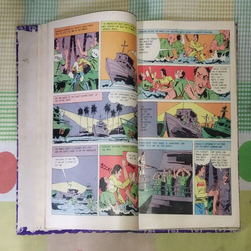 (INDRAJAL COMICS) (10 IN SINGLE BINDING), 1.> THE MANTLE OF MYSTERY, 2.> THE SACRED CITY OF GOLD, 3.> AMBUSH ON THE BEACH, 4.> THE PHANTOM'S PARADISE, 5.> THE WARUMBA TREASURE, 6.> THE SLY SEA WOLVES, 7.> THE LEGENDARY BENEFACTOR, 8.> THE DRUG SCANDAL, 9.> THE EMPEROR'S DREAM, 10.> THE FALSE LEGACY