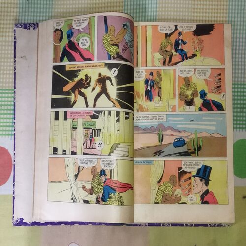 (INDRAJAL COMICS) (10 IN SINGLE BINDING), 1.> THE MANTLE OF MYSTERY, 2.> THE SACRED CITY OF GOLD, 3.> AMBUSH ON THE BEACH, 4.> THE PHANTOM'S PARADISE, 5.> THE WARUMBA TREASURE, 6.> THE SLY SEA WOLVES, 7.> THE LEGENDARY BENEFACTOR, 8.> THE DRUG SCANDAL, 9.> THE EMPEROR'S DREAM, 10.> THE FALSE LEGACY
