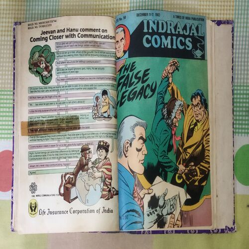 (INDRAJAL COMICS) (10 IN SINGLE BINDING), 1.> THE MANTLE OF MYSTERY, 2.> THE SACRED CITY OF GOLD, 3.> AMBUSH ON THE BEACH, 4.> THE PHANTOM'S PARADISE, 5.> THE WARUMBA TREASURE, 6.> THE SLY SEA WOLVES, 7.> THE LEGENDARY BENEFACTOR, 8.> THE DRUG SCANDAL, 9.> THE EMPEROR'S DREAM, 10.> THE FALSE LEGACY