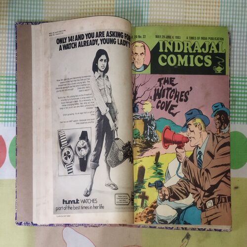 (INDRAJAL COMICS) (10 IN 1 SINGLE BINDING), 1.> THE GREEN-EYED MONSTER(PART-2), 2.>THE GREEN-EYED MONSTER(PART-3), 3.>THE WITCHES COVE, 4.> JALADASYUON KE JAAL MEIN (LANGUAGE-HINDI), 5.> VAHASHI SHAHJADA(LANGUAGE-HINDI), 6.> GHAGHAKATE SITAARE(LANGUAGE-HINDI), 7.> THE TREASURE TRAIL, 8.> BRUSH WITH DEATH, 9.> THE GAME OF TREACHERY, 10.> BEYOND THE BOILING RIVER