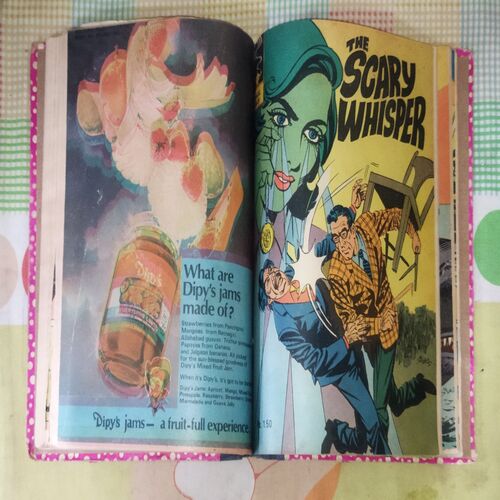(INDRAJAL COMICS) (VOLUME) (10 IN 1 SINGLE BINDING), 1.> THE DRAGONS', 2.> THE BROKEN STRINGS, 3.> ALEENA THE ENCHANTRESS (PART-1), 4.> ALEENA THE ENCHANTRESS (PART-2), 5.> THE WAX TRAP, 6.> ABODE OF THE GHOSTS (PART-1), 7.> ABODE OF THE GHOSTS (PART-2), 8.> THE SCARY WHISPER, 9.> THE ANGERY SHARK BOY, 10.> THE VENGEFUL OUTLAWS