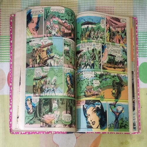 (INDRAJAL COMICS) (VOLUME) (10 IN 1 SINGLE BINDING), 1.> THE DRAGONS', 2.> THE BROKEN STRINGS, 3.> ALEENA THE ENCHANTRESS (PART-1), 4.> ALEENA THE ENCHANTRESS (PART-2), 5.> THE WAX TRAP, 6.> ABODE OF THE GHOSTS (PART-1), 7.> ABODE OF THE GHOSTS (PART-2), 8.> THE SCARY WHISPER, 9.> THE ANGERY SHARK BOY, 10.> THE VENGEFUL OUTLAWS