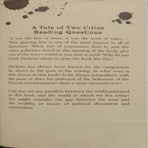 A Tale Of Two Cities (By Charles Dickens)