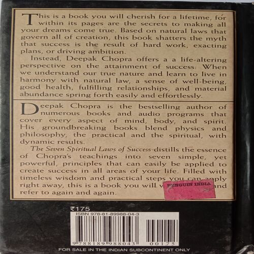 The Seven Spiritual Laws  Of Success (By Deepak Chopra)