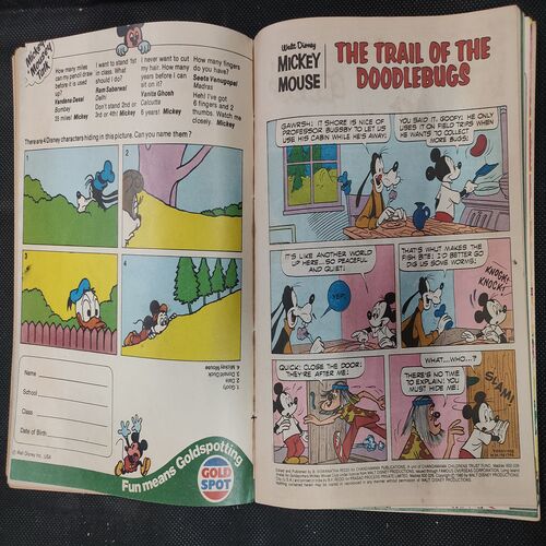 ( 8 In 1 Single Binding ) Chandamama . Edition :- { 1. Chandamama ( Vol. 05 , No. 01 ) , 2. Chandamama ( Vol. 05 , No. 02 ) , 3. Chandamama ( Vol. 05 , No. 03 ) , 4. Chandamama ( Vol. 05 , No. 04 ) , 5. Join The Goldspotters' Mickey Mouse Club , 6. Chandamama ( 5 May - 1981 ) , 7. Chandamama ( 20 December 1981 ) , 8. Chandamama ( 20 May 1982 ) } .