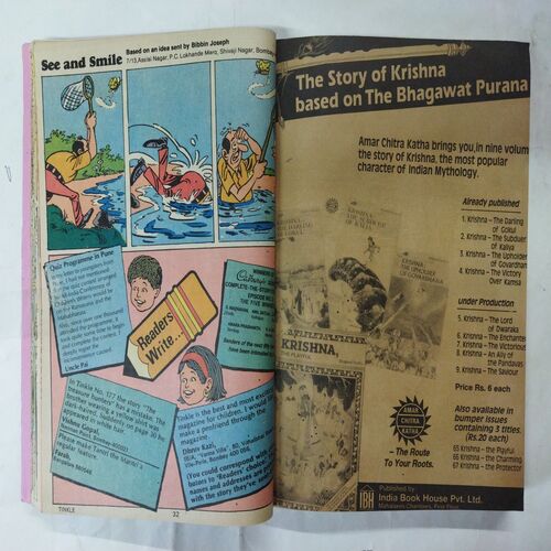 Tinkle Binding  ( No. 191 / No. 192 / No. 193 / No. 194 / No. 195 / No. 196 / No. 197 / No. 198 Front Cover missing / No. 199 / No. 200 ).