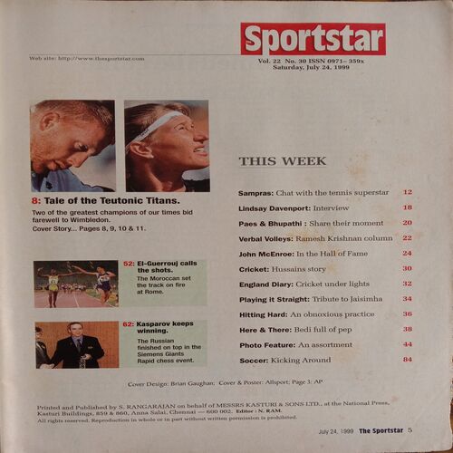 Sport Star (Saturday, July 24, 1999)