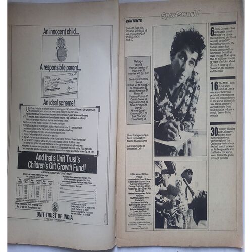 Sports World  ( 2 - 8 September, 1987  )