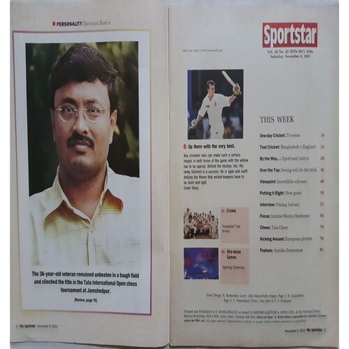Sport Star (Saturday, November 8, 2003 )( Free Poster Inside )
