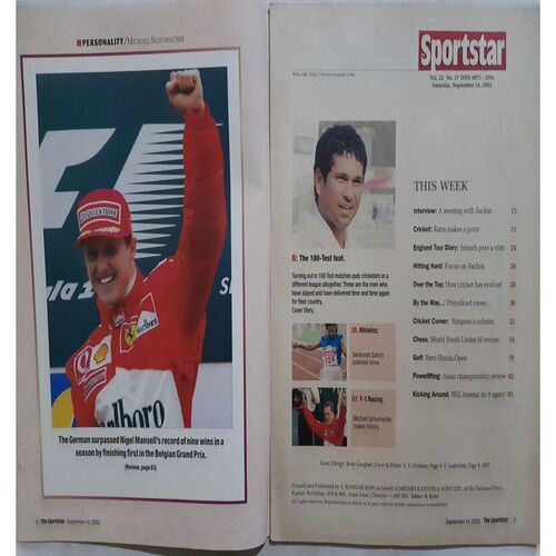 Sport Star (Saturday, September 14, 2002 )( Free Poster Inside )