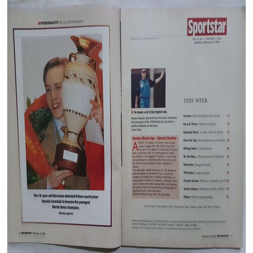 Sport Star (Saturday, February 16, 2002 )( Free Poster Inside )